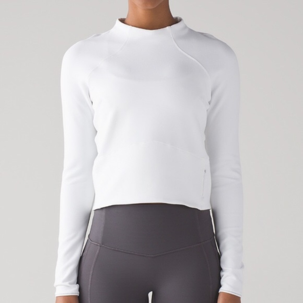 Lululemon hill and valley mock neck sz 6